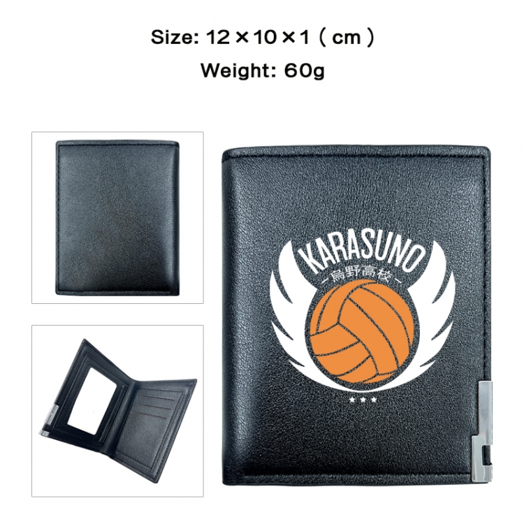 Haikyuu!! Anime printing 20% off PU short wallet with zero wallet 10x12x1cm