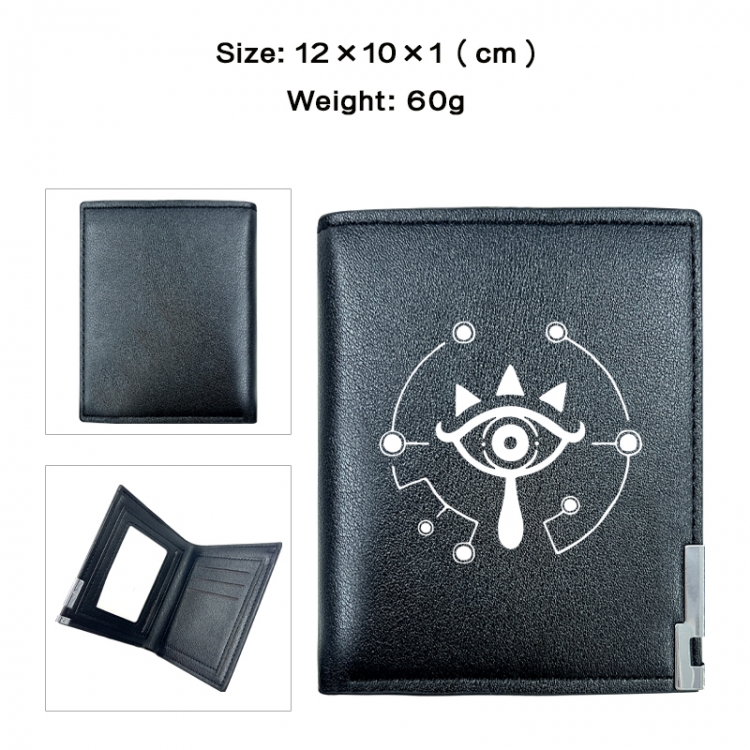 The Legend of Zelda Anime printing 20% off PU short wallet with zero wallet 10x12x1cm