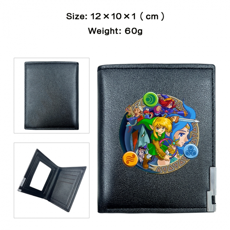 The Legend of Zelda Anime printing 20% off PU short wallet with zero wallet 10x12x1cm