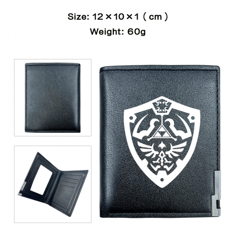 The Legend of Zelda Anime printing 20% off PU short wallet with zero wallet 10x12x1cm