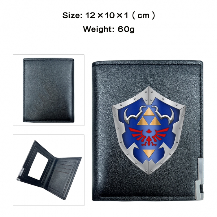 The Legend of Zelda Anime printing 20% off PU short wallet with zero wallet 10x12x1cm
