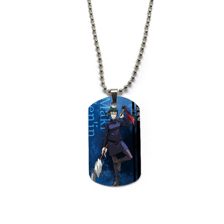 Jujutsu Kaisen Anime double-sided full color printed military brand necklace price for 5 pcs