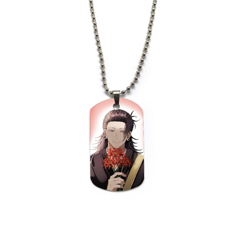 Jujutsu Kaisen Anime double-sided full color printed military brand necklace price for 5 pcs