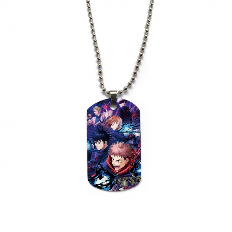 Jujutsu Kaisen Anime double-sided full color printed military brand necklace price for 5 pcs