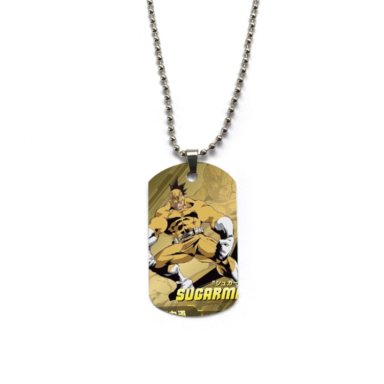 My Hero Academia Anime double-sided full color printed military brand necklace price for 5 pcs
