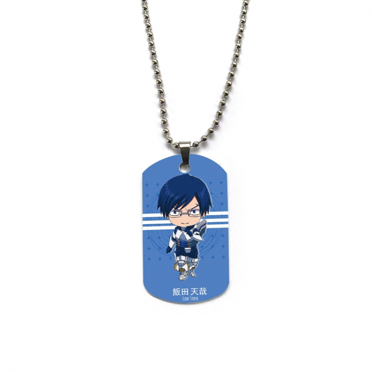 My Hero Academia Anime double-sided full color printed military brand necklace price for 5 pcs