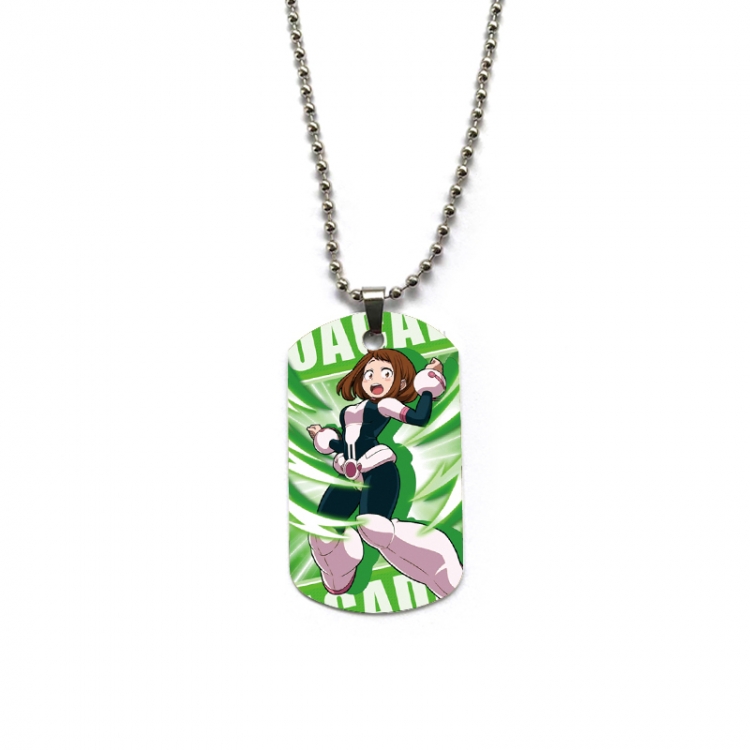 My Hero Academia Anime double-sided full color printed military brand necklace price for 5 pcs