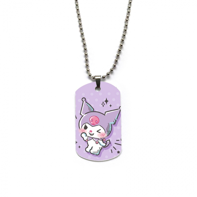 sanrio Anime double-sided full color printed military brand necklace price for 5 pcs