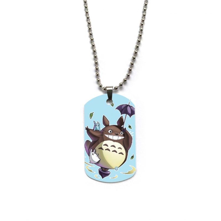 TOTORO Anime double-sided full color printed military brand necklace price for 5 pcs