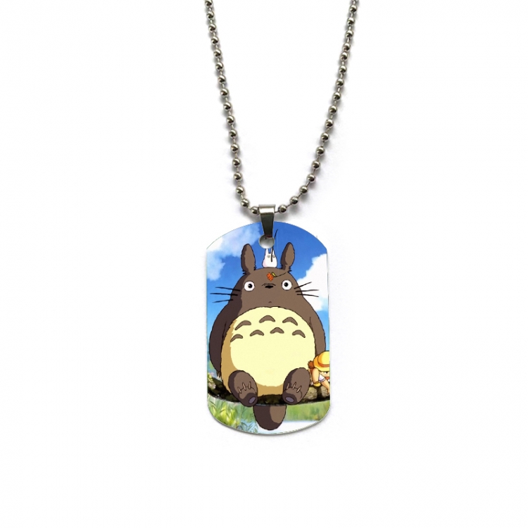TOTORO Anime double-sided full color printed military brand necklace price for 5 pcs