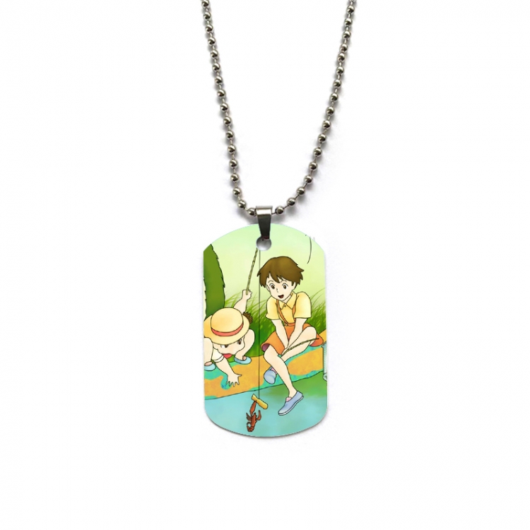 TOTORO Anime double-sided full color printed military brand necklace price for 5 pcs