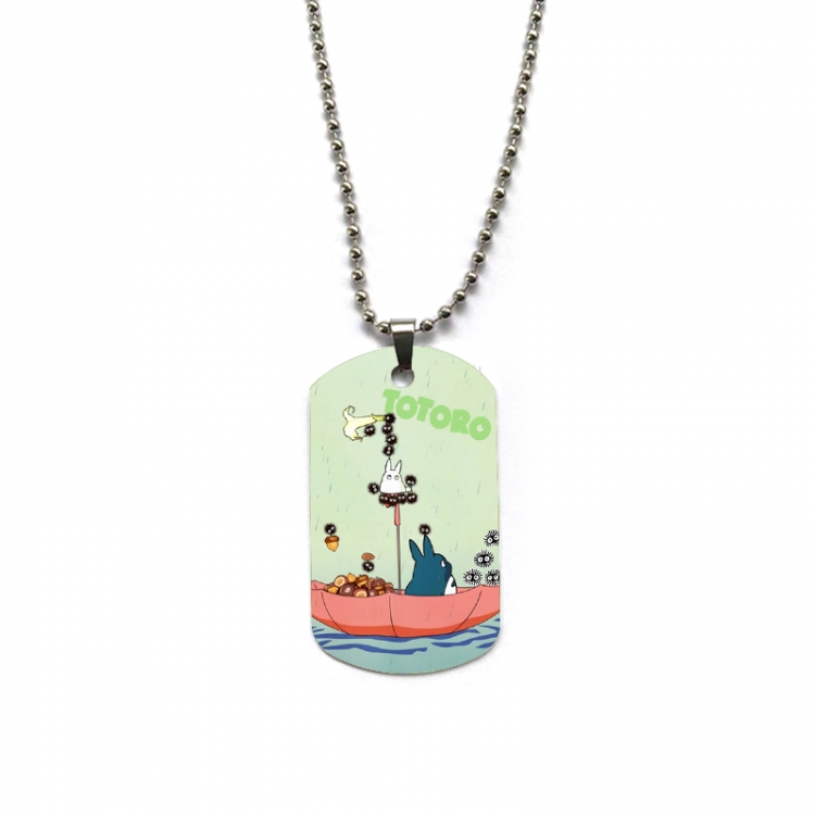 TOTORO Anime double-sided full color printed military brand necklace price for 5 pcs