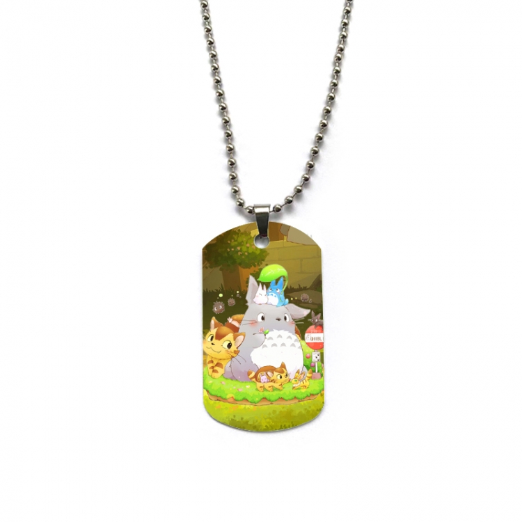 TOTORO Anime double-sided full color printed military brand necklace price for 5 pcs