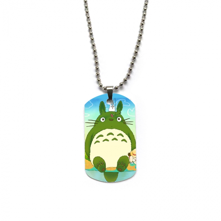 TOTORO Anime double-sided full color printed military brand necklace price for 5 pcs