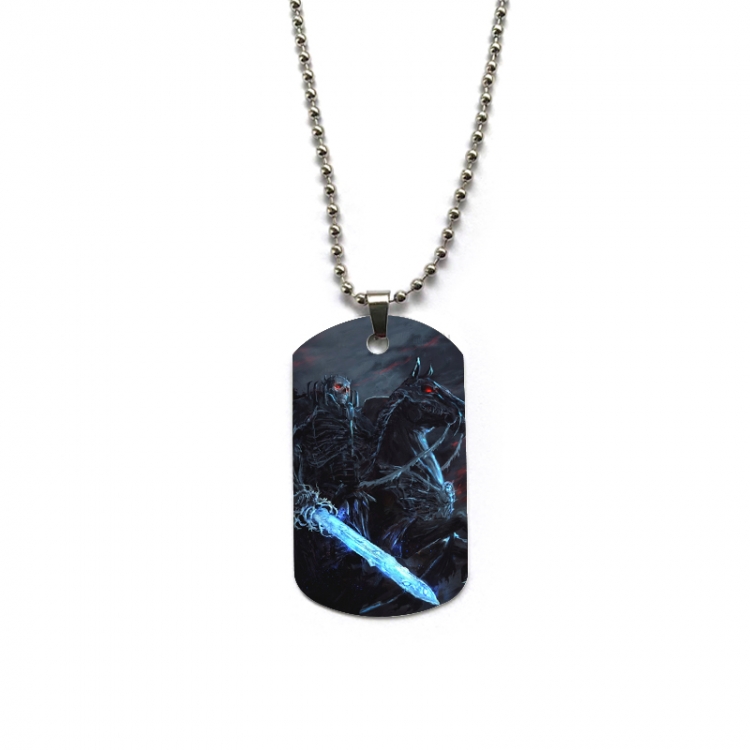 Berserk Anime double-sided full color printed military brand necklace price for 5 pcs