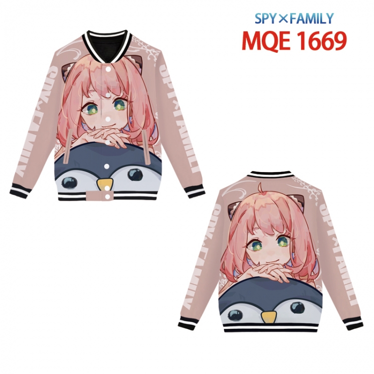 SPY×FAMILY Full color round neck baseball Sweater coat Hoodie XS to 4XL  MQE 1669