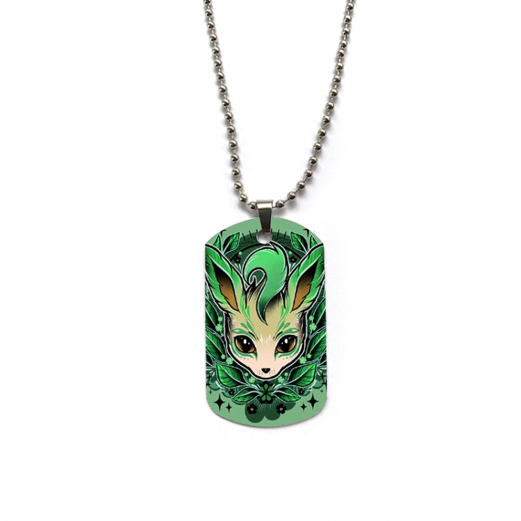 Pokemon Anime double-sided full color printed military brand necklace price for 5 pcs