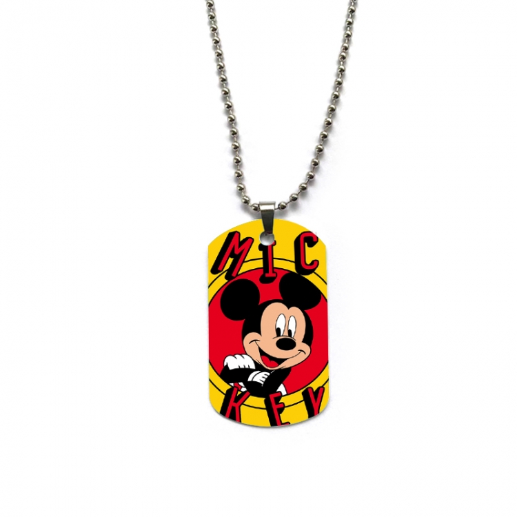 Disney Anime double-sided full color printed military brand necklace price for 5 pcs