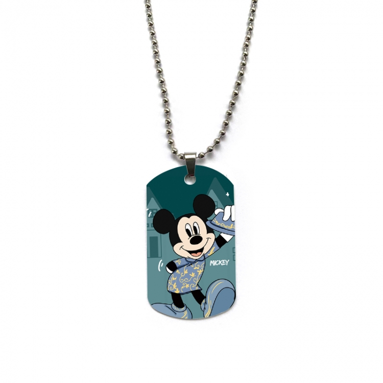 Disney Anime double-sided full color printed military brand necklace price for 5 pcs