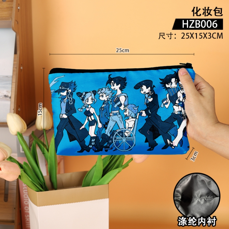 JoJos Bizarre Adventure Anime peripheral makeup bag file bag 25x15x3cm HZB006