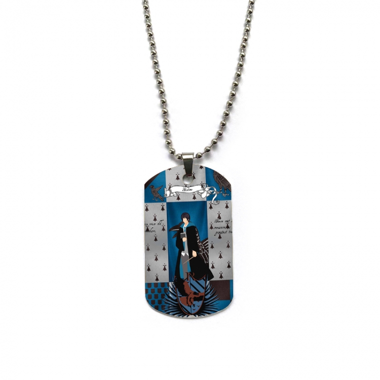 Harry Potter Anime double-sided full color printed military brand necklace price for 5 pcs