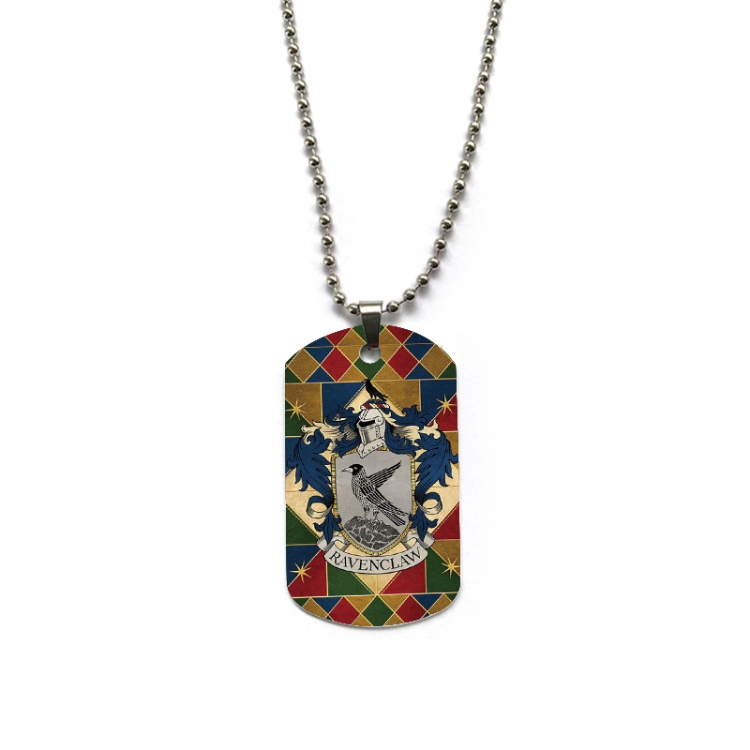 Harry Potter Anime double-sided full color printed military brand necklace price for 5 pcs