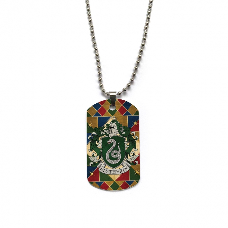 Harry Potter Anime double-sided full color printed military brand necklace price for 5 pcs