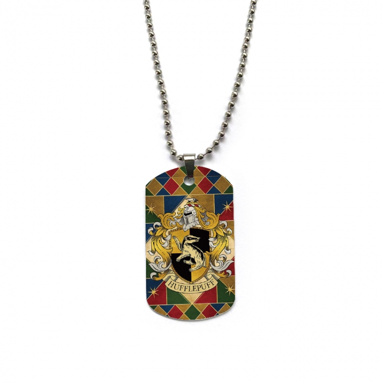 Harry Potter Anime double-sided full color printed military brand necklace price for 5 pcs