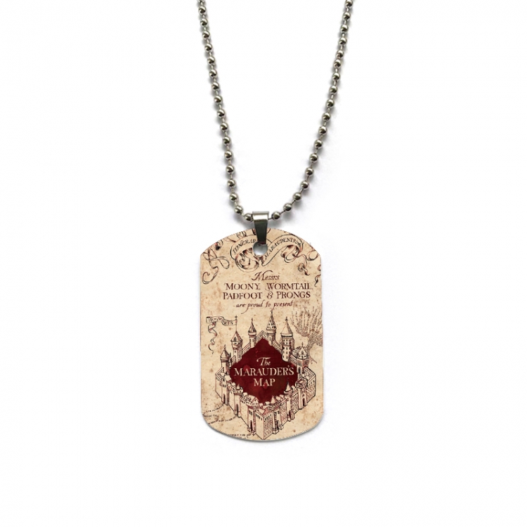 Harry Potter Anime double-sided full color printed military brand necklace price for 5 pcs