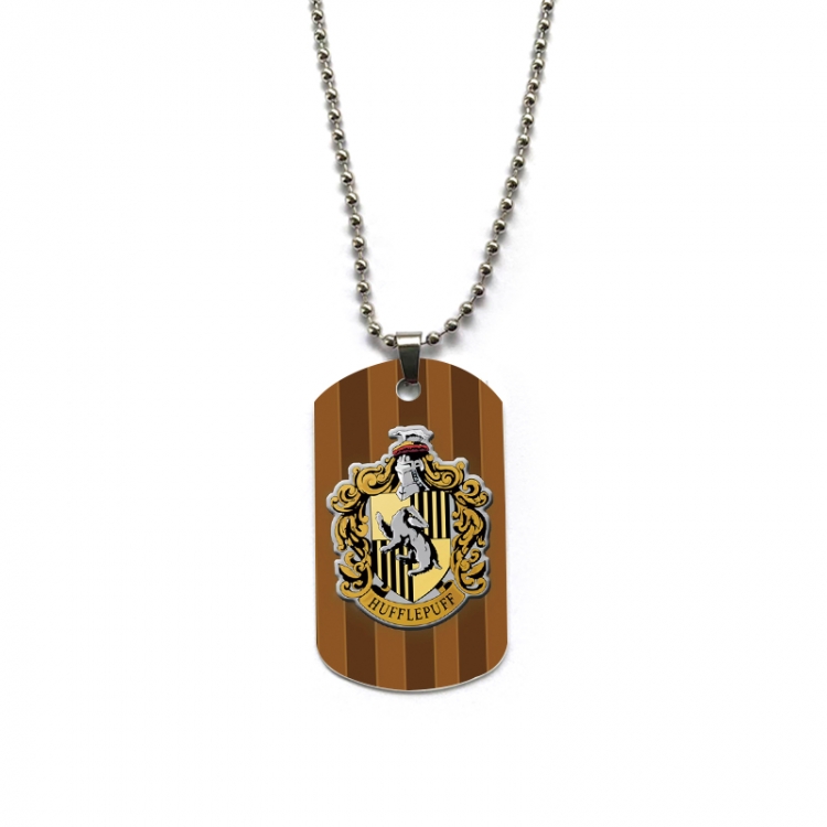 Harry Potter Anime double-sided full color printed military brand necklace price for 5 pcs