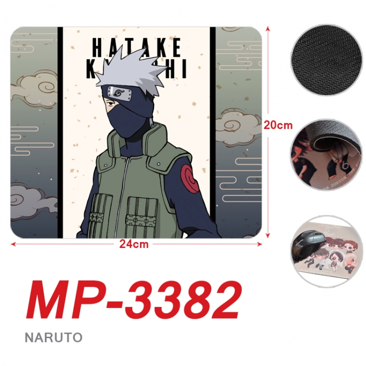 Naruto Anime Full Color Printing Mouse Pad Unlocked 20X24cm price for 5 pcs MP-3382