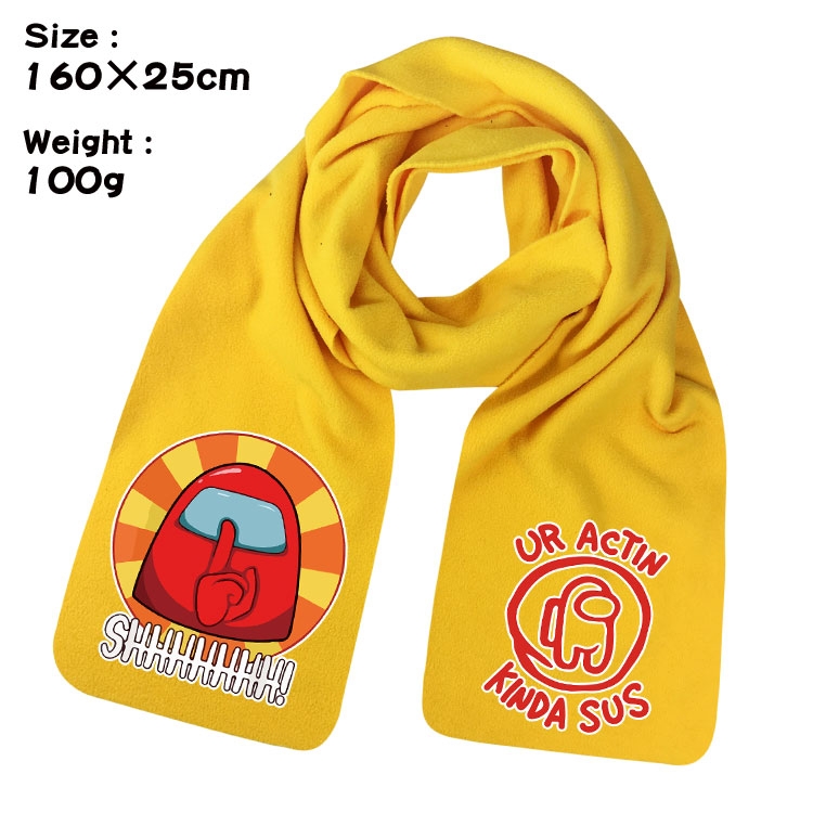Among-us Anime fleece scarf bib 160X25CM