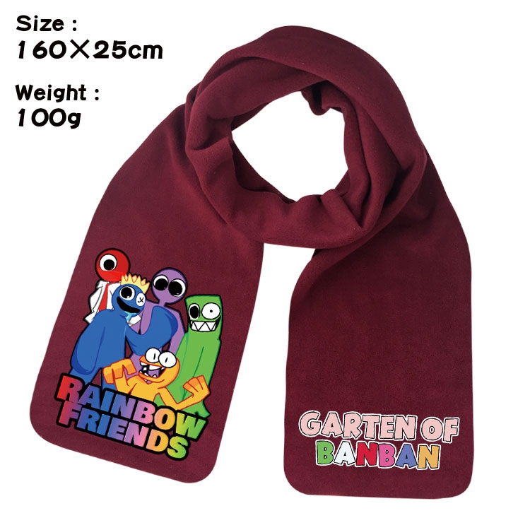 Rainbow Friend Anime fleece scarf bib 160X25CM