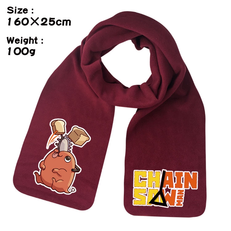 Chainsaw man Anime fleece scarf bib 160X25CM