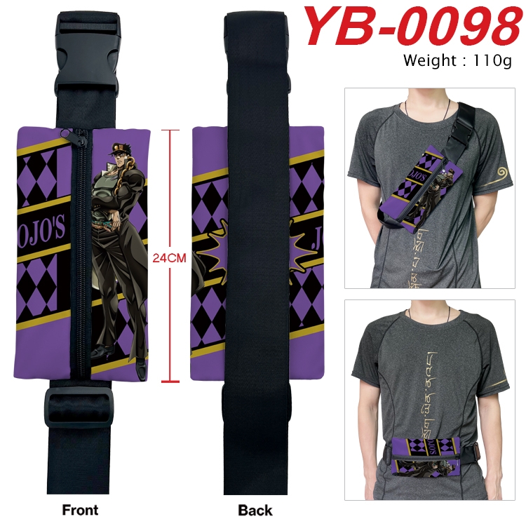 JoJos Bizarre Adventure Anime Canvas Shoulder Bag Chest Bag Waist Bag 110g  YB-0098