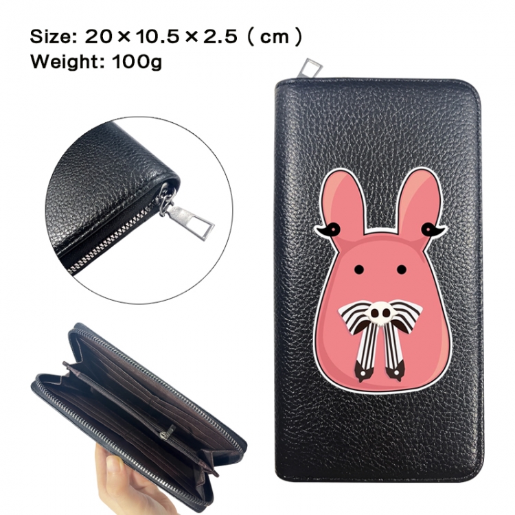 Toilet-bound Hanako-kun Anime printed PU folding long zippered wallet with zero wallet 20x10.5x2.5cm