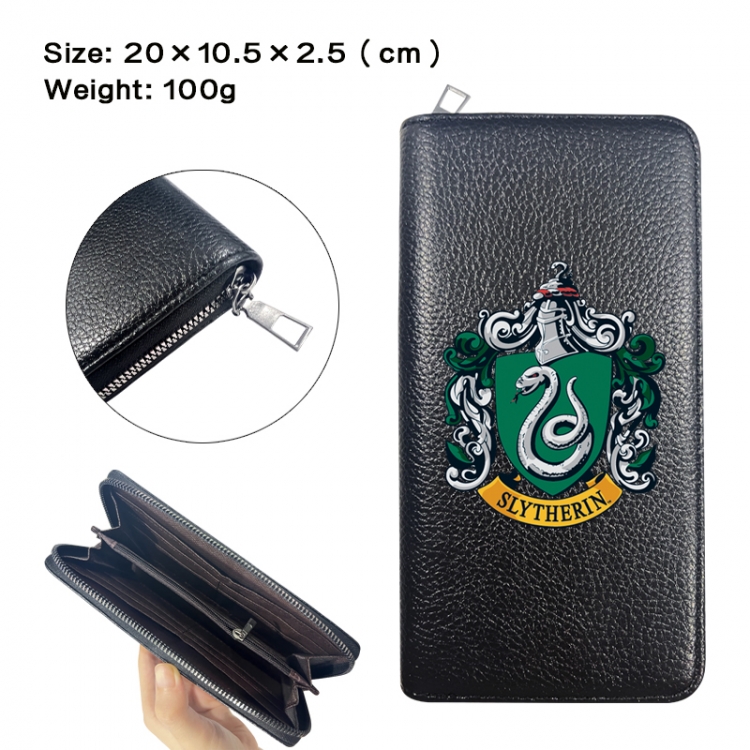 Harry Potter Anime printed PU folding long zippered wallet with zero wallet 20x10.5x2.5cm