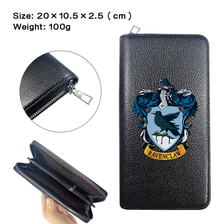 Harry Potter Anime printed PU folding long zippered wallet with zero wallet 20x10.5x2.5cm