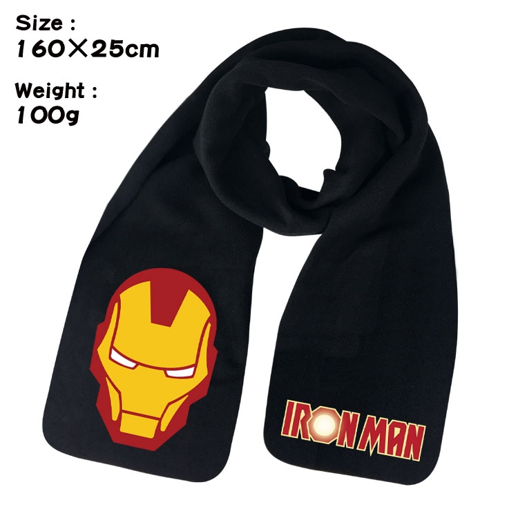 Marvel Anime full color high-quality fleece scarf 160X25CM