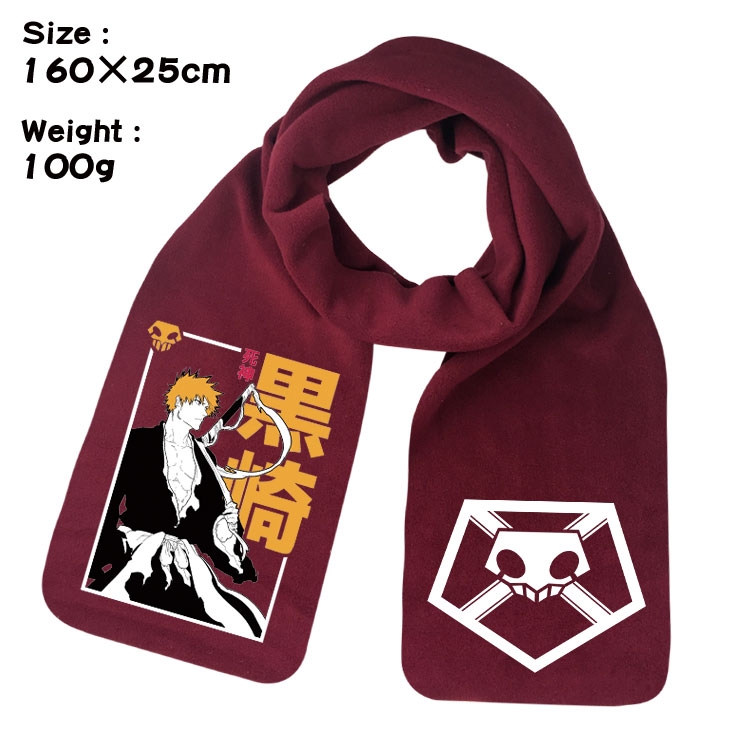 Bleach Anime full color high-quality fleece scarf 160X25CM