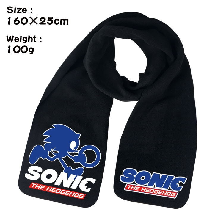 Sonic the Hedgehog Anime full color high-quality fleece scarf 160X25CM