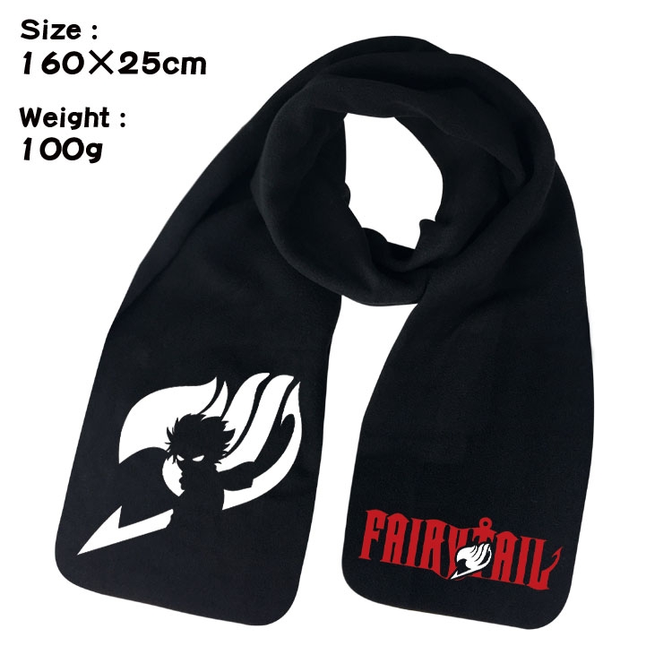 Fairy tail Anime full color high-quality fleece scarf 160X25CM