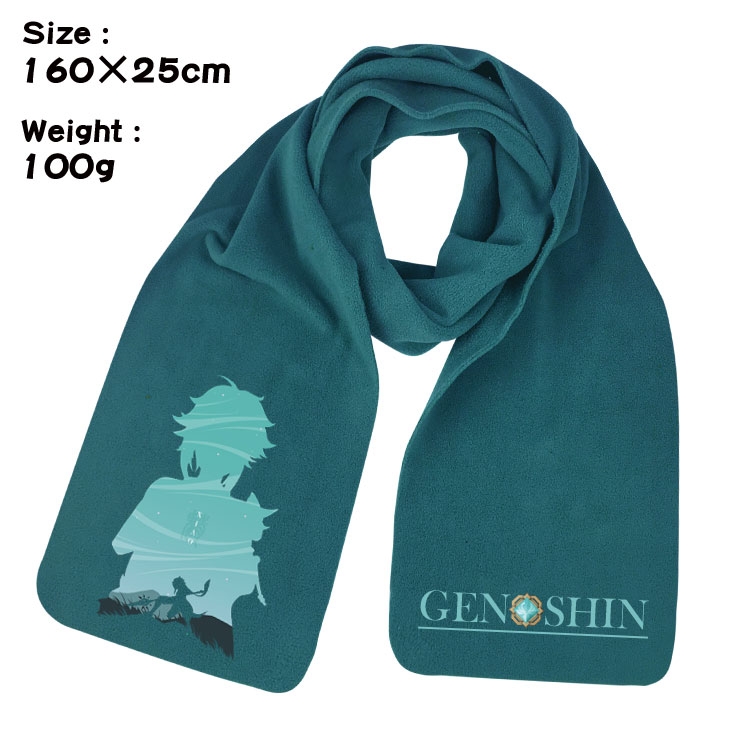 Genshin Impact Anime full color high-quality fleece scarf 160X25CM