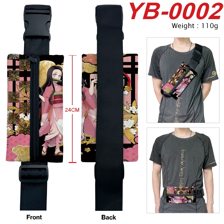 Demon Slayer Kimets Anime Canvas Shoulder Bag Chest Bag Waist Bag 110g YB-0002