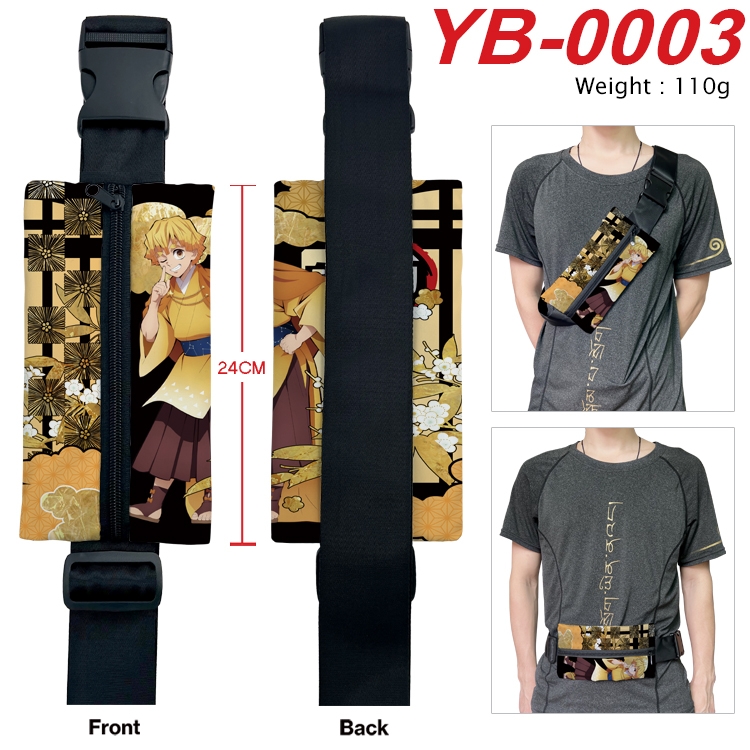Demon Slayer Kimets Anime Canvas Shoulder Bag Chest Bag Waist Bag 110g  YB-0003
