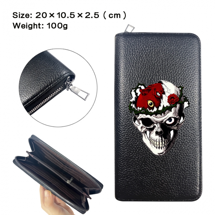 BerserkAnime printed PU folding long zippered wallet with zero wallet 20x10.5x2.5cm