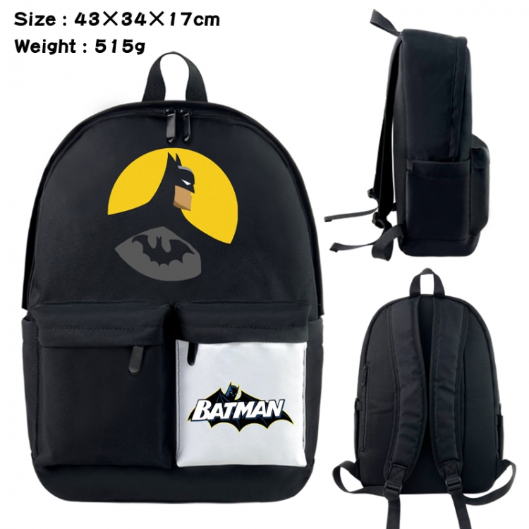 Superhero Anime black and white classic waterproof canvas backpack 43X34X17CM