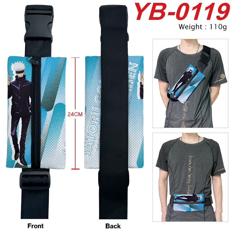 Jujutsu Kaisen Anime Canvas Shoulder Bag Chest Bag Waist Bag 110g YB-0119