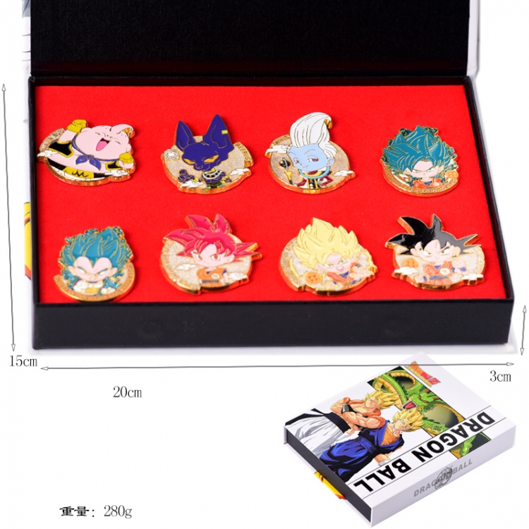 DRAGON BALL Anime peripheral metal badge a set of 8 style B