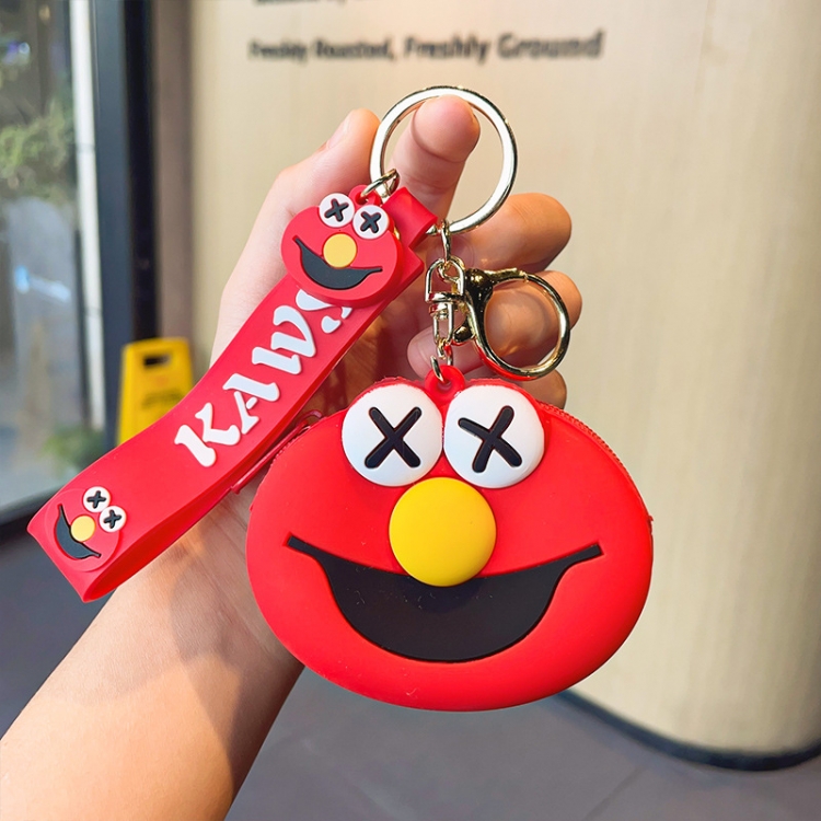 Silicone Zero Wallet 3D stereosc car keychain bag hanging accessories price for 5 pcs